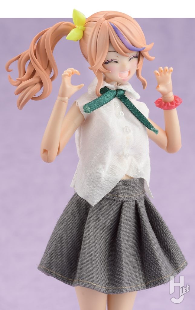 Rikka製作作例コトブキヤ「創彩少女庭園 一条 星羅」上着ナシ上半身アップ