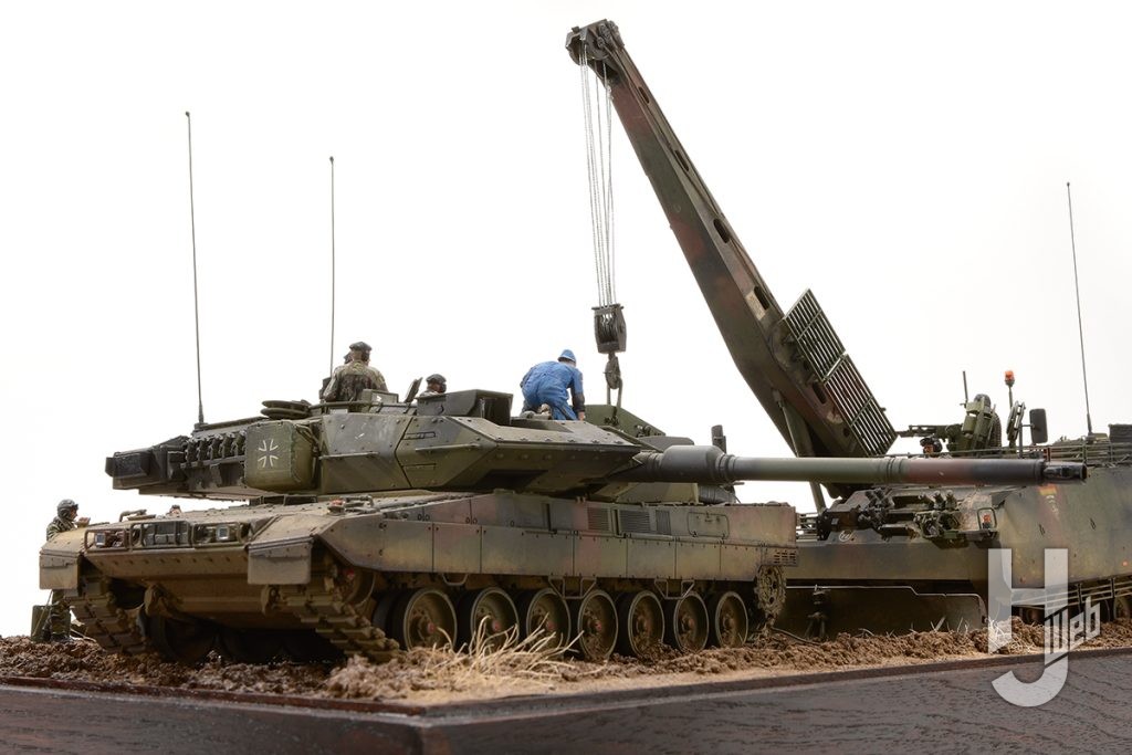 嘉瀬翔製作「レオパルト2 A7V」メインディオラマレオパルト2 A7V後方右側面寄