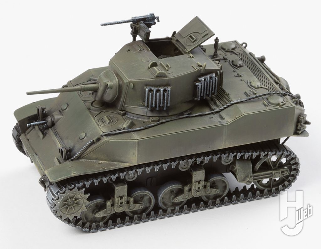 ぷらシバ製作「アメリカ軽戦車 M5A1 スチュアート」製作途中基本塗装完了
