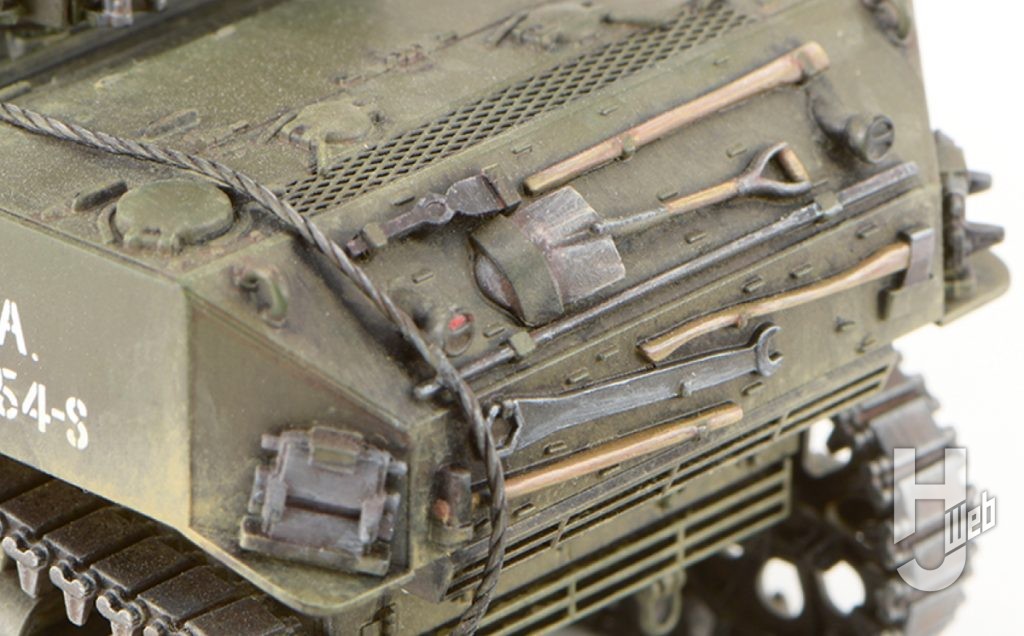 ぷらシバ製作「アメリカ軽戦車 M5A1 スチュアート」背面アップ