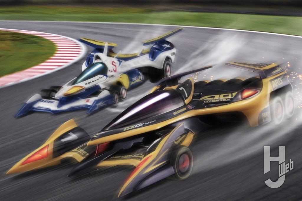 スーパーアスラーダAKF-11とエクスペリオンZ/A-8 ナイト・シューマッハ機のイラスト