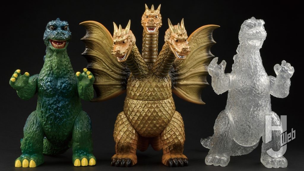 グレートザウルス「キングギドラ」と「ゴジラ」2種の並び画像