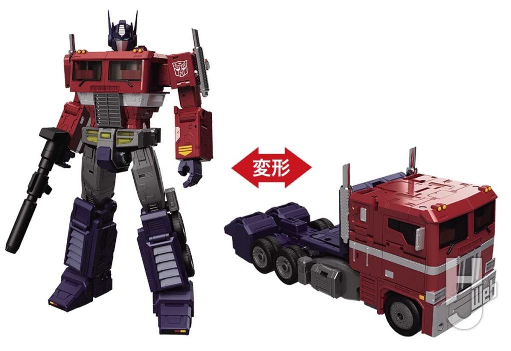 オプティマスプライムの変形フィギュアの画像