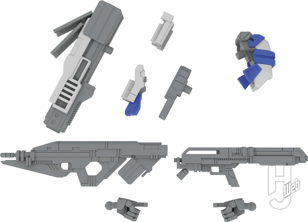 拡張セットC 5inM 1/48 装甲歩兵用[LC40 LCAN&VP1MSENS&P-9SLASR&CP1J9SMG&手持武装用持ち手（左右）］
