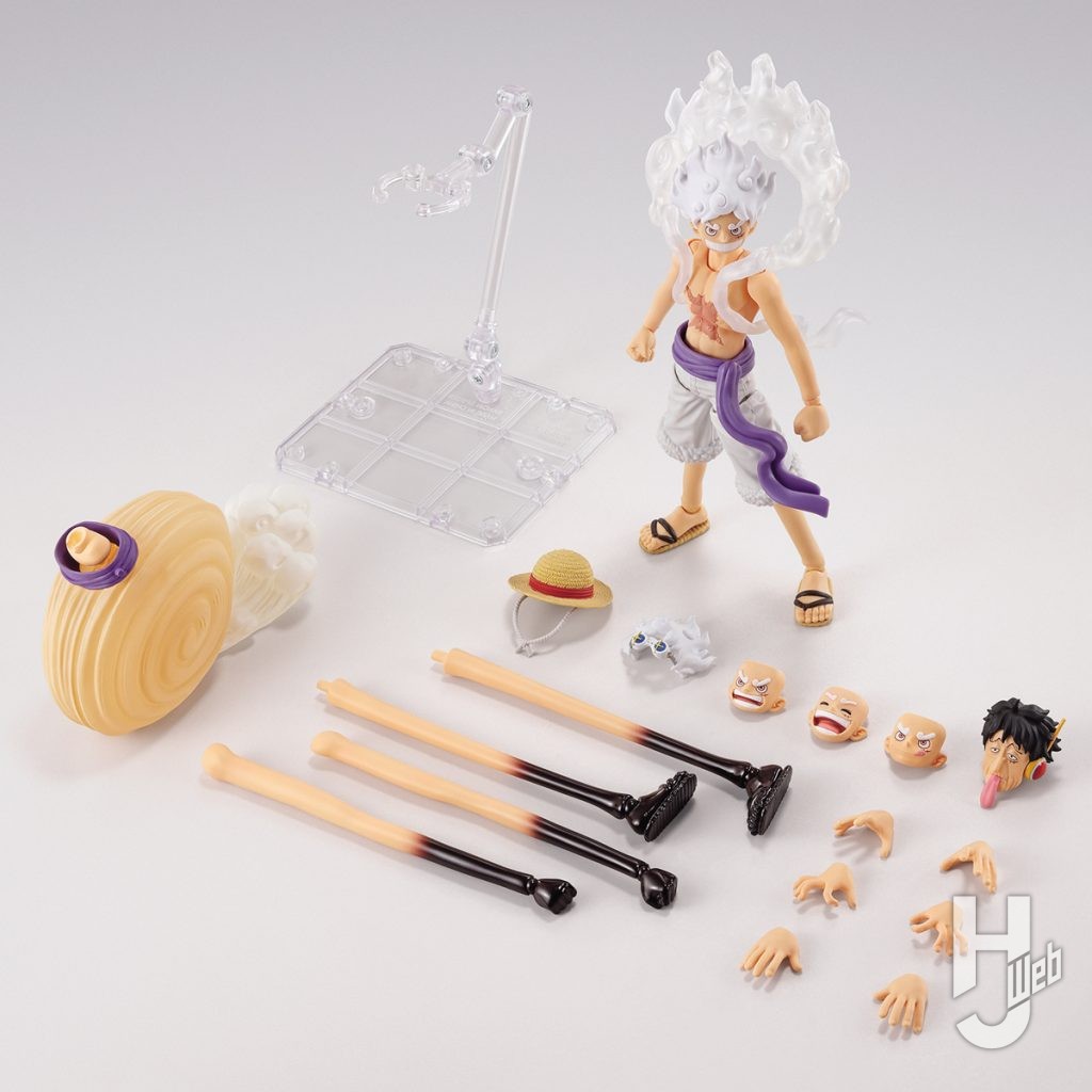 ギア5モンキー・D・ルフィの可動フィギュアのパーツの画像
