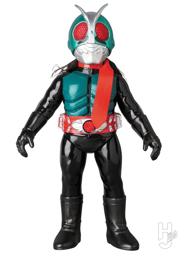 仮面ライダーロングヘアーバージョンのソフビフィギュアの画像