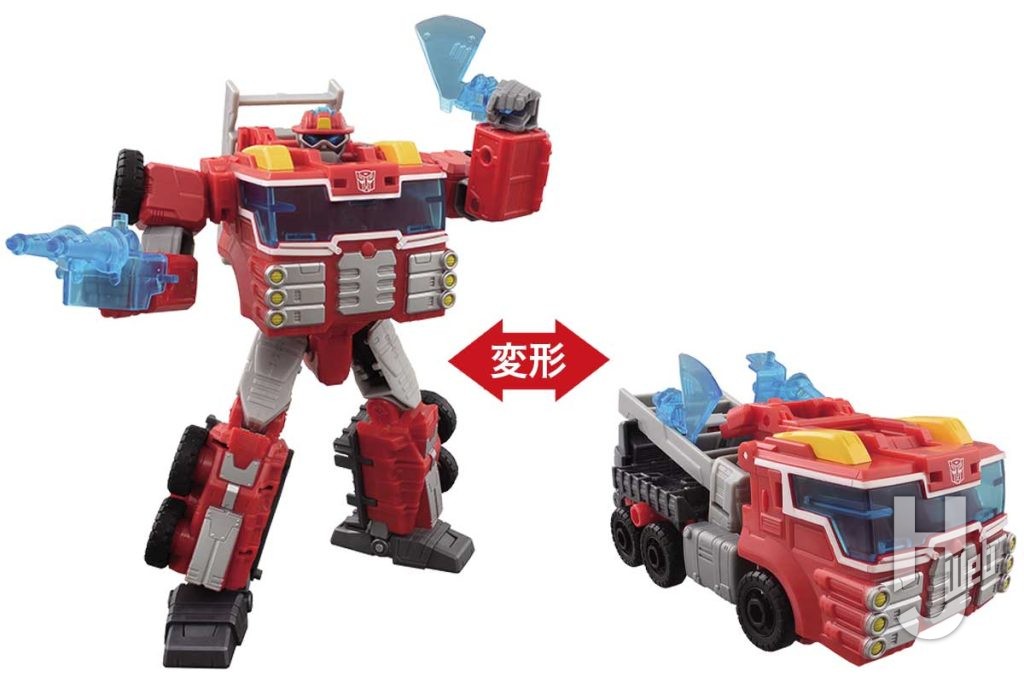 レスキューボッツヒートウェーブの変形フィギュアの画像