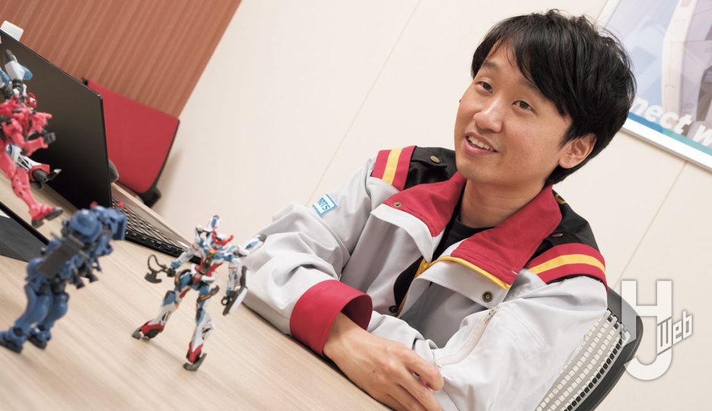 ガンプラ45周年インタビュー風景栗原直也