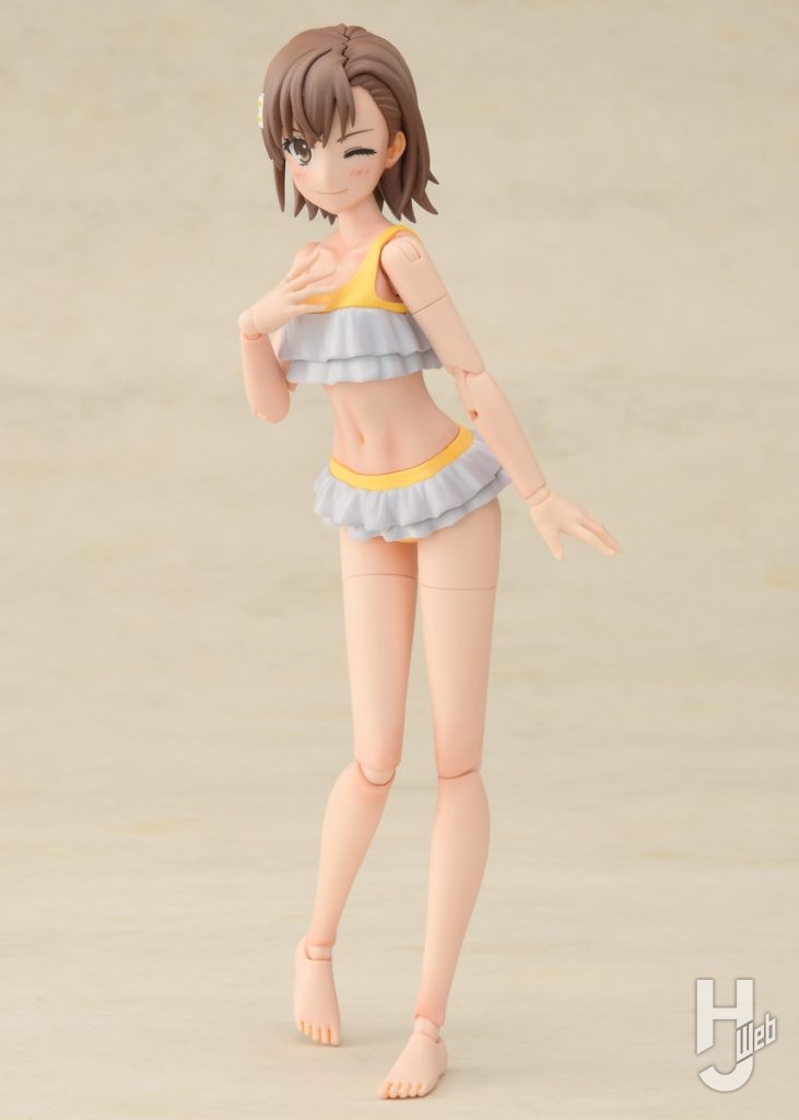 御坂美琴水着バージョンのプラモデルの全体画像