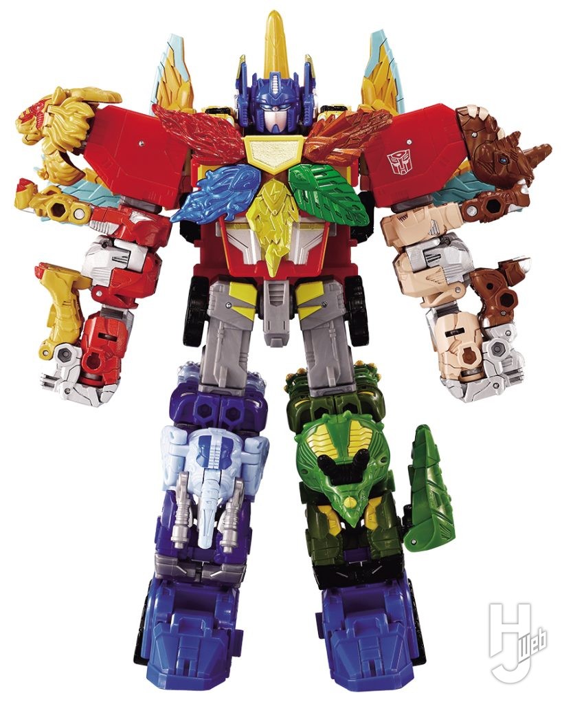 トランスフォーマーワイルドキングの完成品トイのドッキングイメージの画像