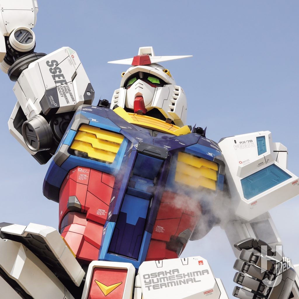 ガンダムパビリオン実物大ガンダム像のアップ画像