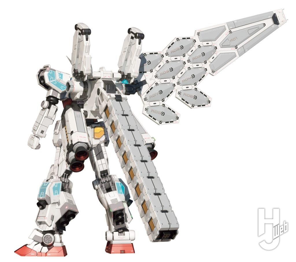 RX-78F00/E ガンダム本体　背面　グラスフェザー装備時