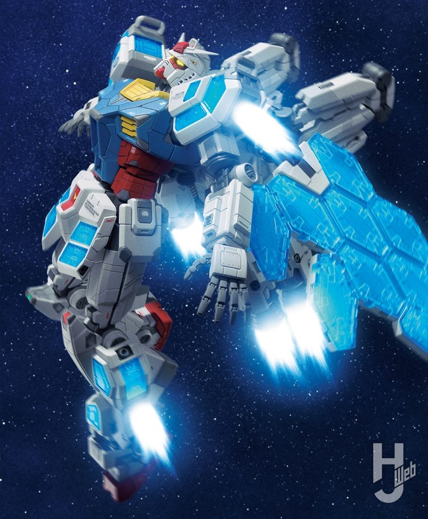 JUNIII製作「RX-78F00/E ガンダム EX-001 グラスフェザー装備」特撮