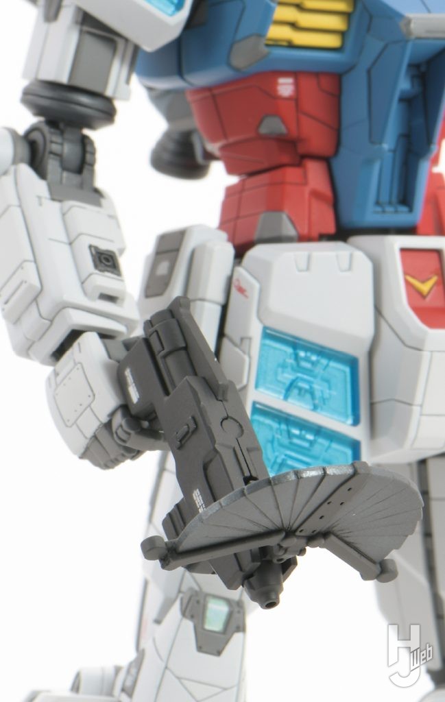 JUNIII製作「RX-78F00/E ガンダム EX-001 グラスフェザー装備」ビーム溶接ガン収納装備