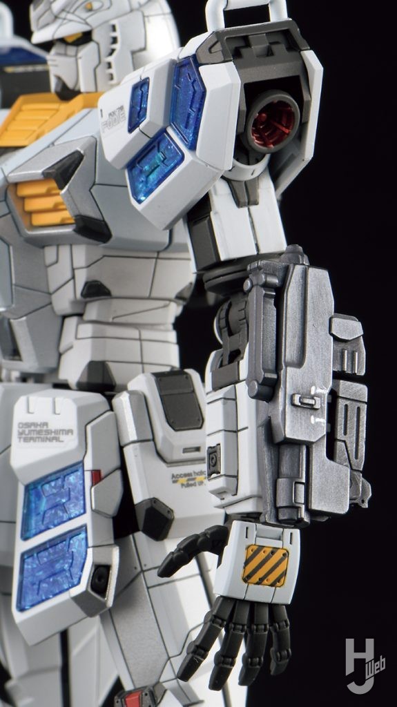 TONKA製作「ガンダム EX-001 グラスフェザー装備（宇宙機器イメージカラー）」ビーム溶接ガン左腕装着