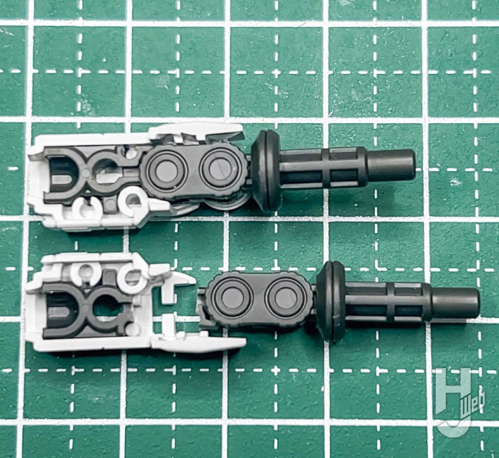 TONKA製作「ガンダム EX-001 グラスフェザー装備（宇宙機器イメージカラー）」前腕製作途中