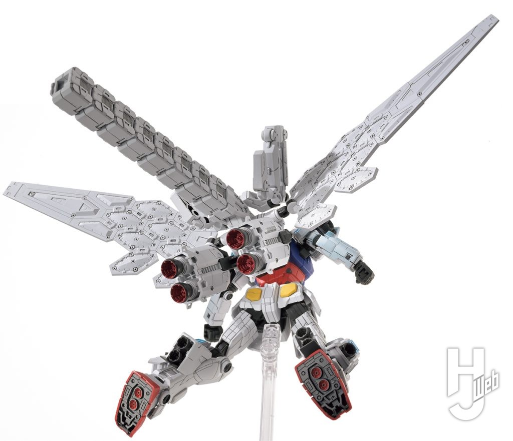 哀川和彦製作「RX-78F00/E ガンダムグラスフェザー装備」ポージング例背面