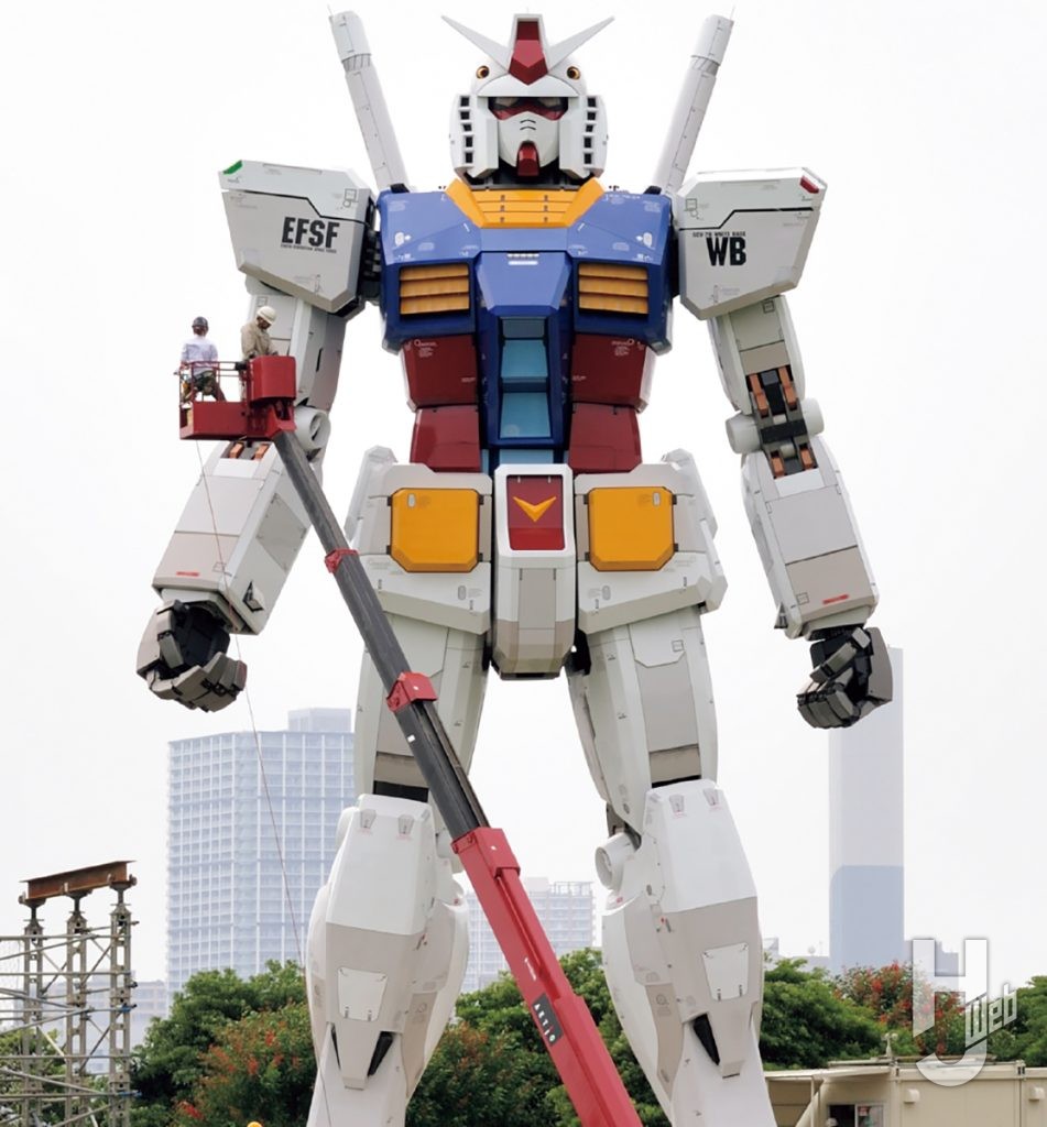 お台場潮風公園に立ったガンダム立像