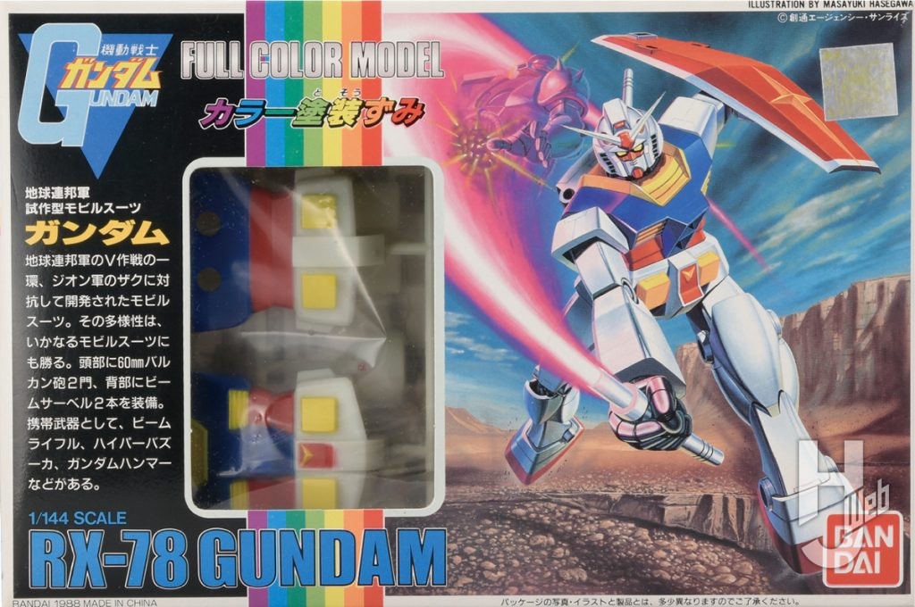 1988年発売の「フルカラーモデル」ガンプラRX-78-2ガンダムパッケージ