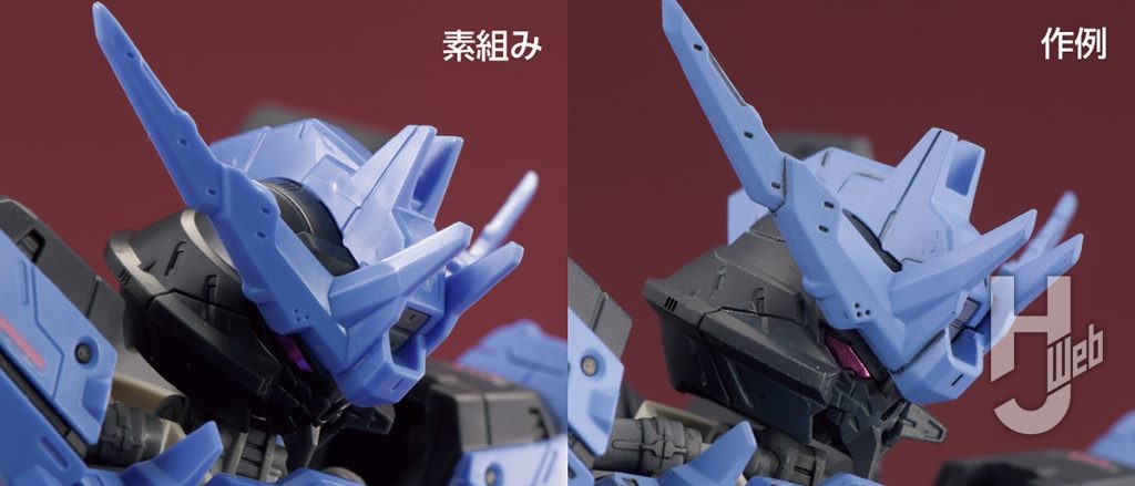 渡辺圭介製作「ガンダム・ヴィダール」頭部素組み比較