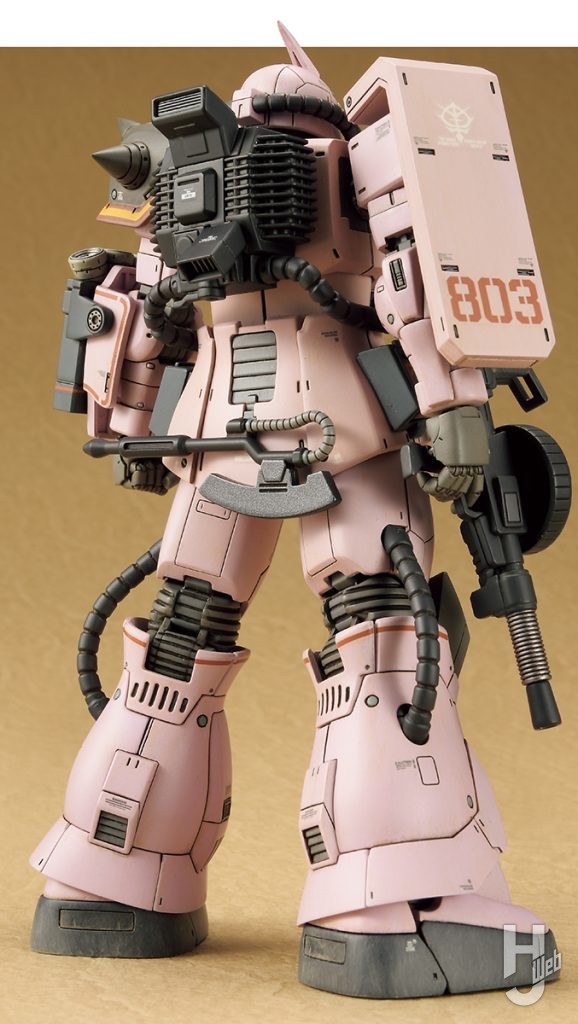 ほりきち製作「ザク・デザートタイプ ピンクパンサー隊機」背面