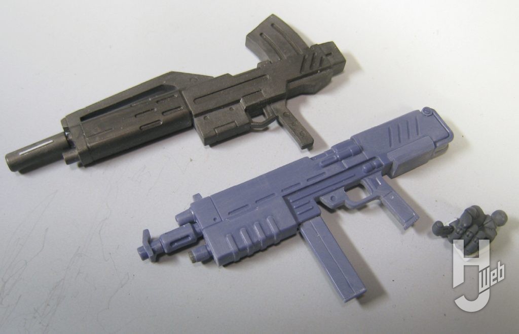 仲井望製作「強化型ムーンガンダム」ビームマシンガン製作途中