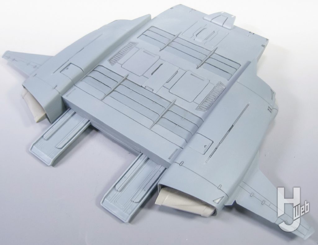 仲井望製作「強化型ムーンガンダム」ド・ダイ製作途中凸モード裏面