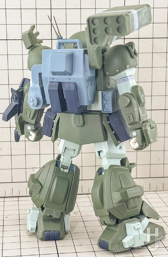 不破優製作「HG スコープドッグターボカスタム」塗装前背面
