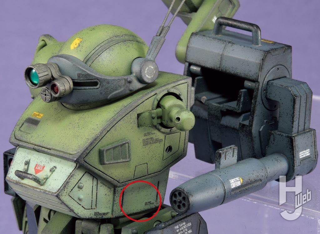 不破優製作「HG スコープドッグターボカスタム」左脇ガトリングガン