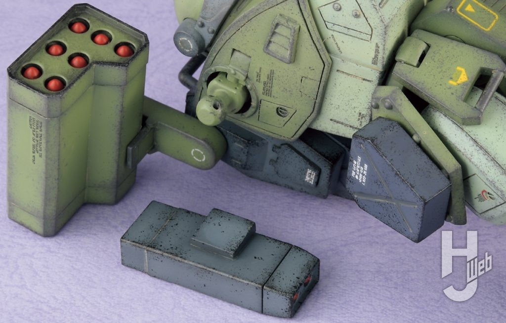 不破優製作「HG スコープドッグターボカスタム」右脇腹ミサイルランチャー