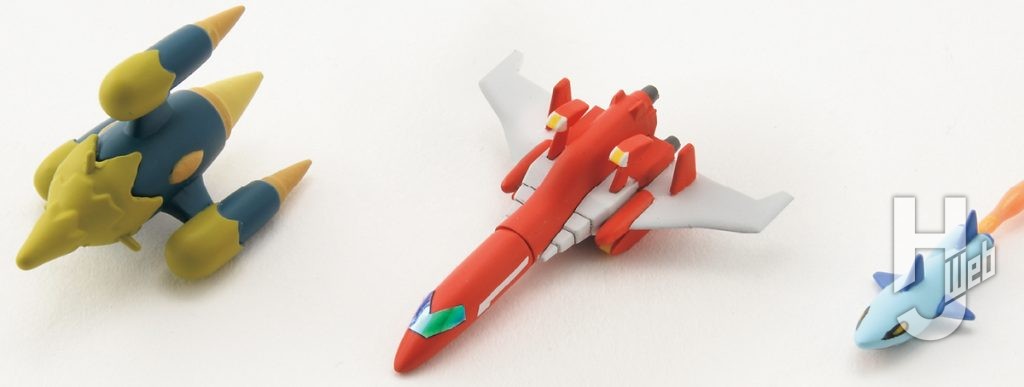 イタミテック製作「メカンダーロボ」付属品メカンダーロボの大敵・オメガミサイル、メカンダーマックス、空中大型魚雷ジョーズ
