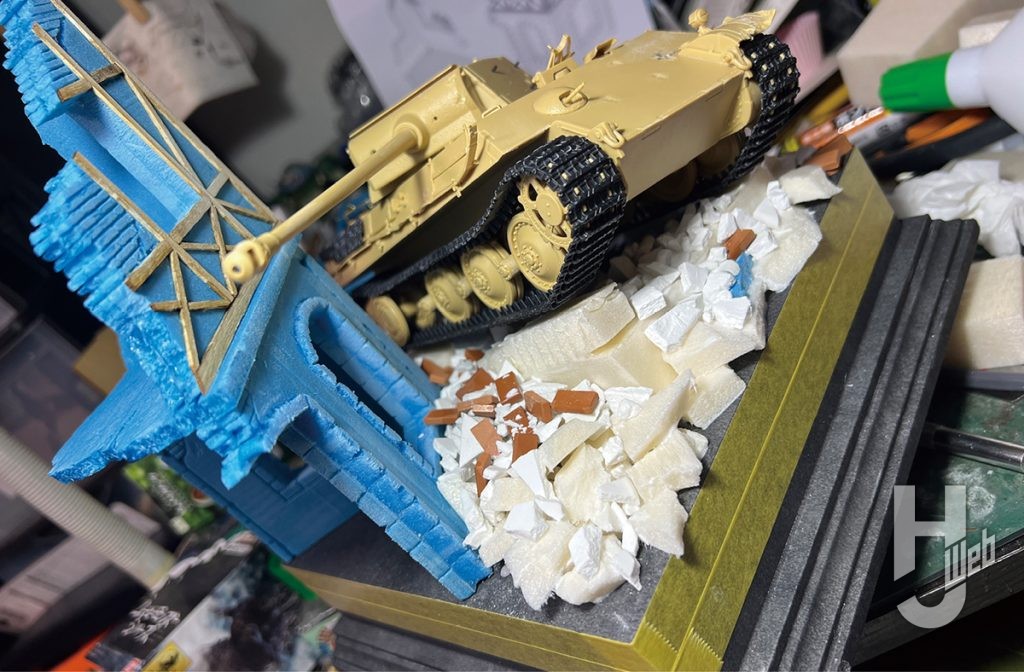 野島哲彦製作「ドイツパンターG型最後期生産型」製作途中3