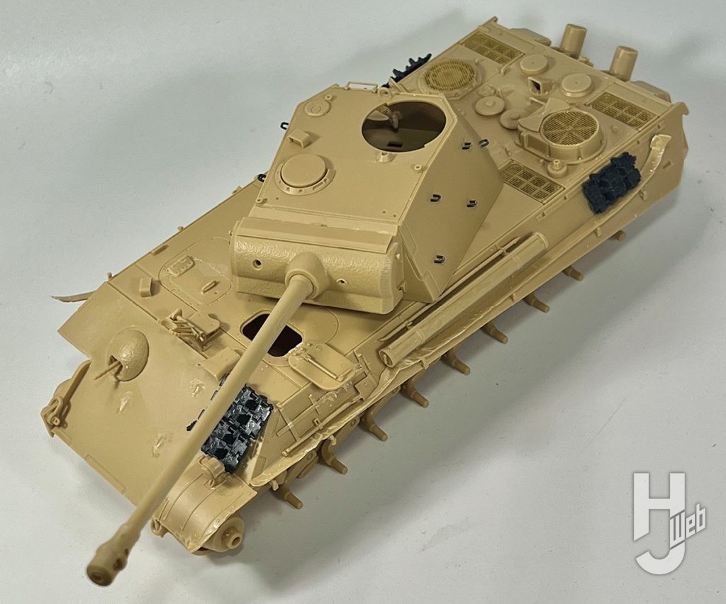 野島哲彦製作「ドイツパンターG型最後期生産型」パンターG型製作途中