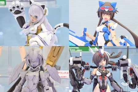 FAガール「スティレット Swimsuit ブルーインパルス Ver.」や「グランスケール スティレット」が展示!「ドゥルガー 〈ゴールドリッター〉」が企画進行中!「フレームアームズ・ガール」最新アイテム展示レポート【コトブキヤ/静岡ホビーショー2025】