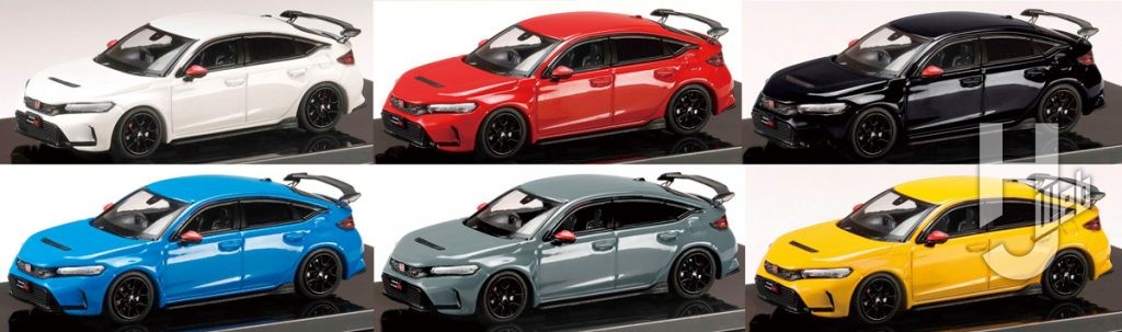 Honda CIVIC TYPE R（FL5）RACING BLACK Package／純正オプションパーツ装着車 チャンピオンシップホワイト、フレームレッド、クリスタルブラックパール、レーシングブルーパール、ソニックグレーパール、イエロー（カスタムカラー）
