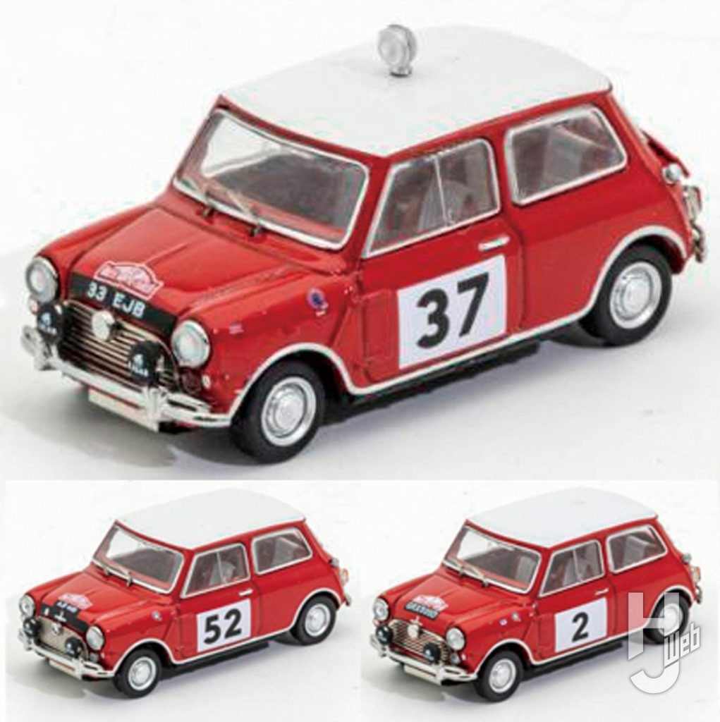 Mini Cooper -（RHD）-1964 Championship Car#37 レッド、Mini Cooper -(RHD) - 1965 Champion ship Car #52 レッド、MiniCooper- (RHD) - 1966#2 レッド
