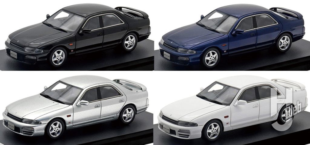 NISSAN SKYLINE 4DOOR SEDAN GTS25t Type M spec・II（1996）ブラック、ディープマリンブルー、ソニックシルバー、ホワイト
