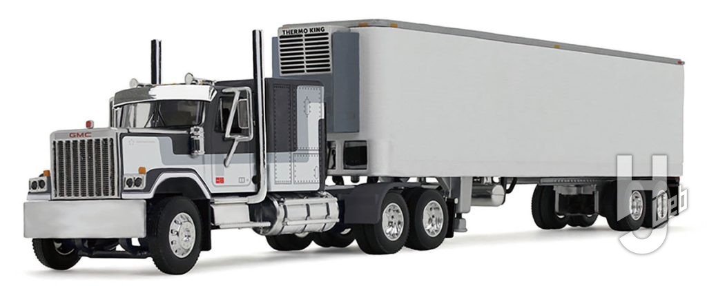 GMC ジェネラル 60インチ フラット トップスリーパー & 40フィート ビンテージトレーラー（リーファー付き）ブラック