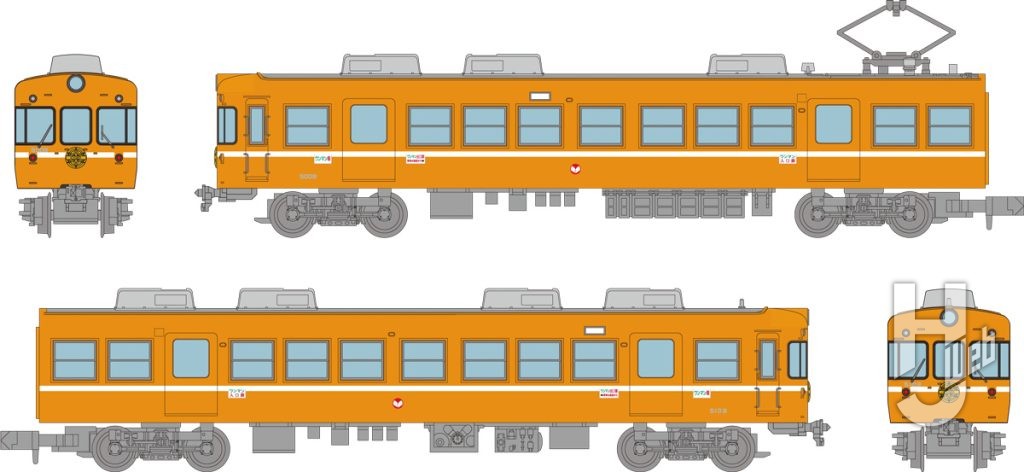 鉄道コレクション一畑電車5000系5009編成（オレンジカラー）2両セットB