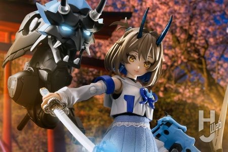 “大正浪漫の鬼娘”爆誕!! 30MS「ソウレイ」を大正浪漫風にカスタマイズ!布製の袴風スカートや鬼面を活かした大型武装でかわいくも怪しい鬼っ子に