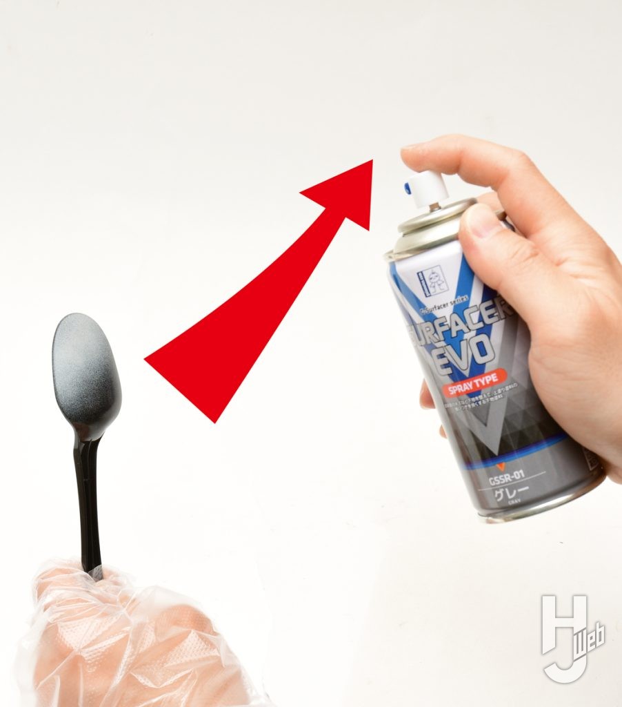 缶スプレーの吹き付け方のイメージ画像