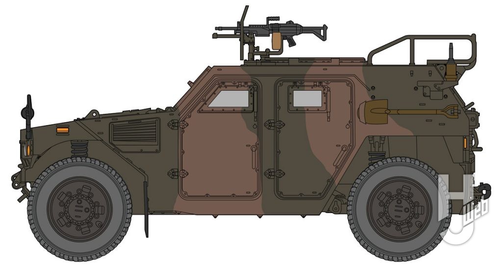 陸上自衛隊-軽装甲機動車（LAV）左側面イラスト