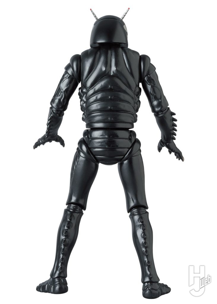 原作版仮面ライダーBlackのソフビフィギュアの後ろ姿の画像