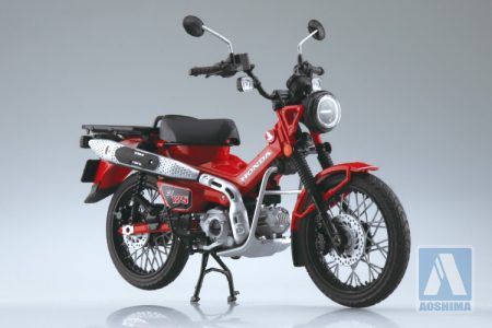 【2025年10月新製品】青島文化教材社「Honda CT125 ハンターカブ グローイングレッド、パールオーガニックグリーン、マットアーマードシルバーメタリック、ターメリックイエロー」