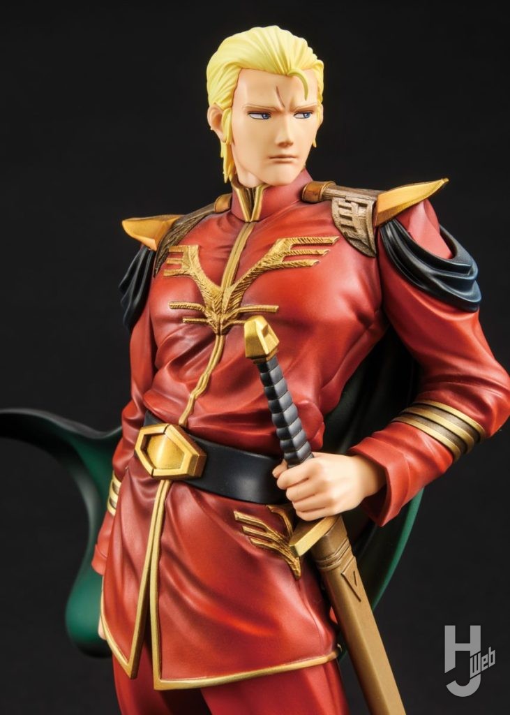 シャア・アズナブル総帥のフィギュアの全アップ画像