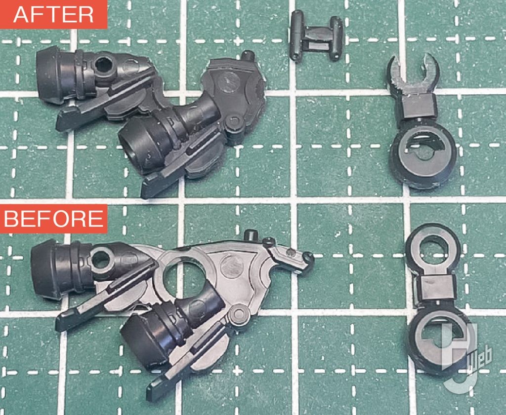 ドーパミン製作「ゲルググ スガイ機」スラスタービフォアフター