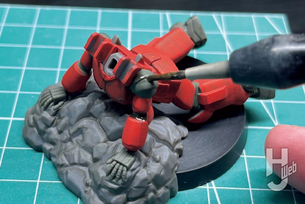 「ガンダムアッセンブル」ガンキャノン塗装3