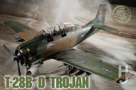 1/32 キティホーク「T-28 B/D トロージャン」キットレビュー! ベトナム迷彩を施し武装を搭載した実戦仕様で仕上げる!