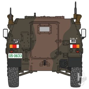 陸上自衛隊-軽装甲機動車（LAV）背面イラスト