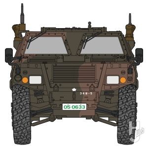 陸上自衛隊-軽装甲機動車（LAV）正面イラスト